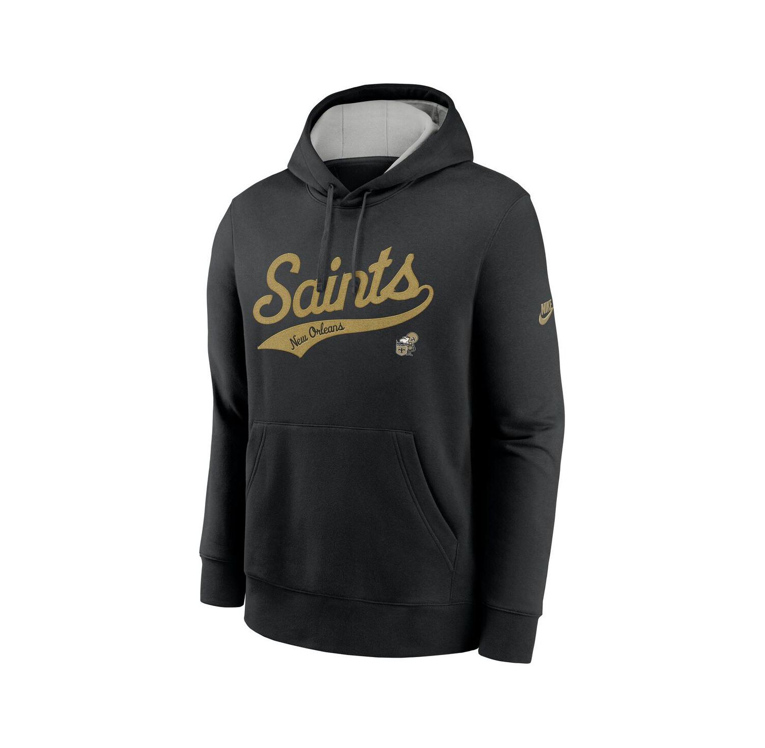 Men's Black New Orleans Saints Rewind Club Logo Pullover Hoodie