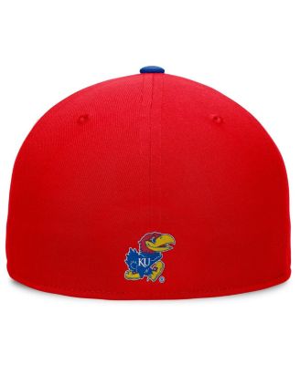 Men's White/Royal Kansas Jayhawks Tri-Tone Heritage Collector Fitted Hat