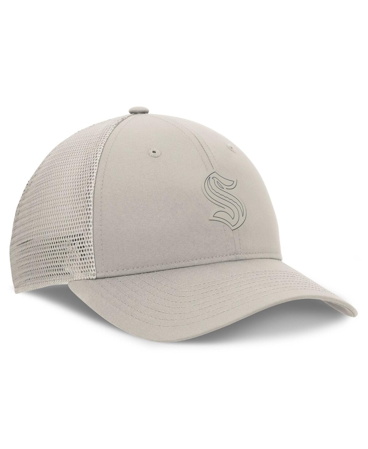 Fanatics Women's Tan Seattle Kraken Authentic Pro Road Trucker Adjustable Hat In Tan