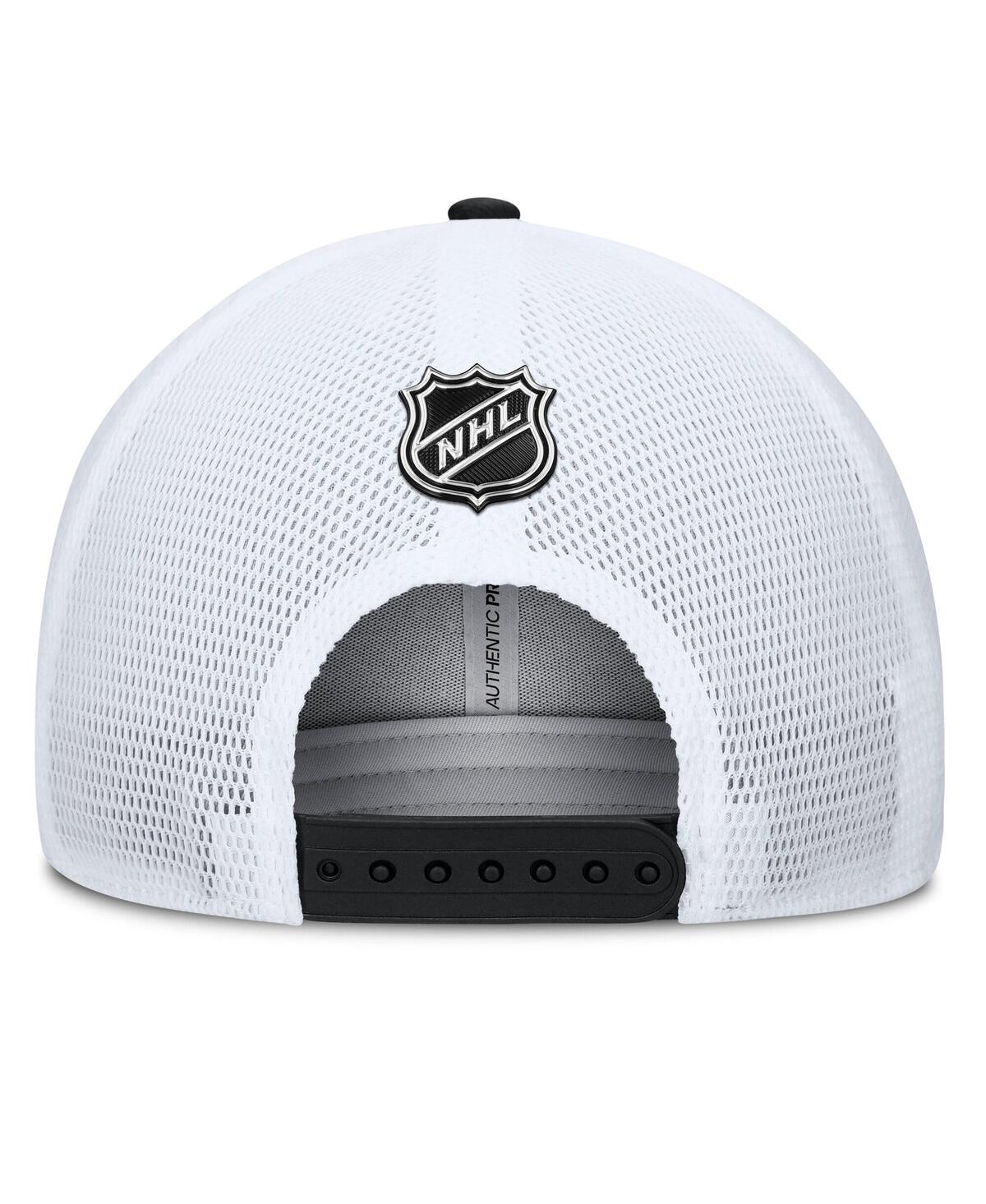 Fanatics Men's Black/red Ottawa Senators Authentic Pro A-frame Rink Adjustable Hat In Black,red