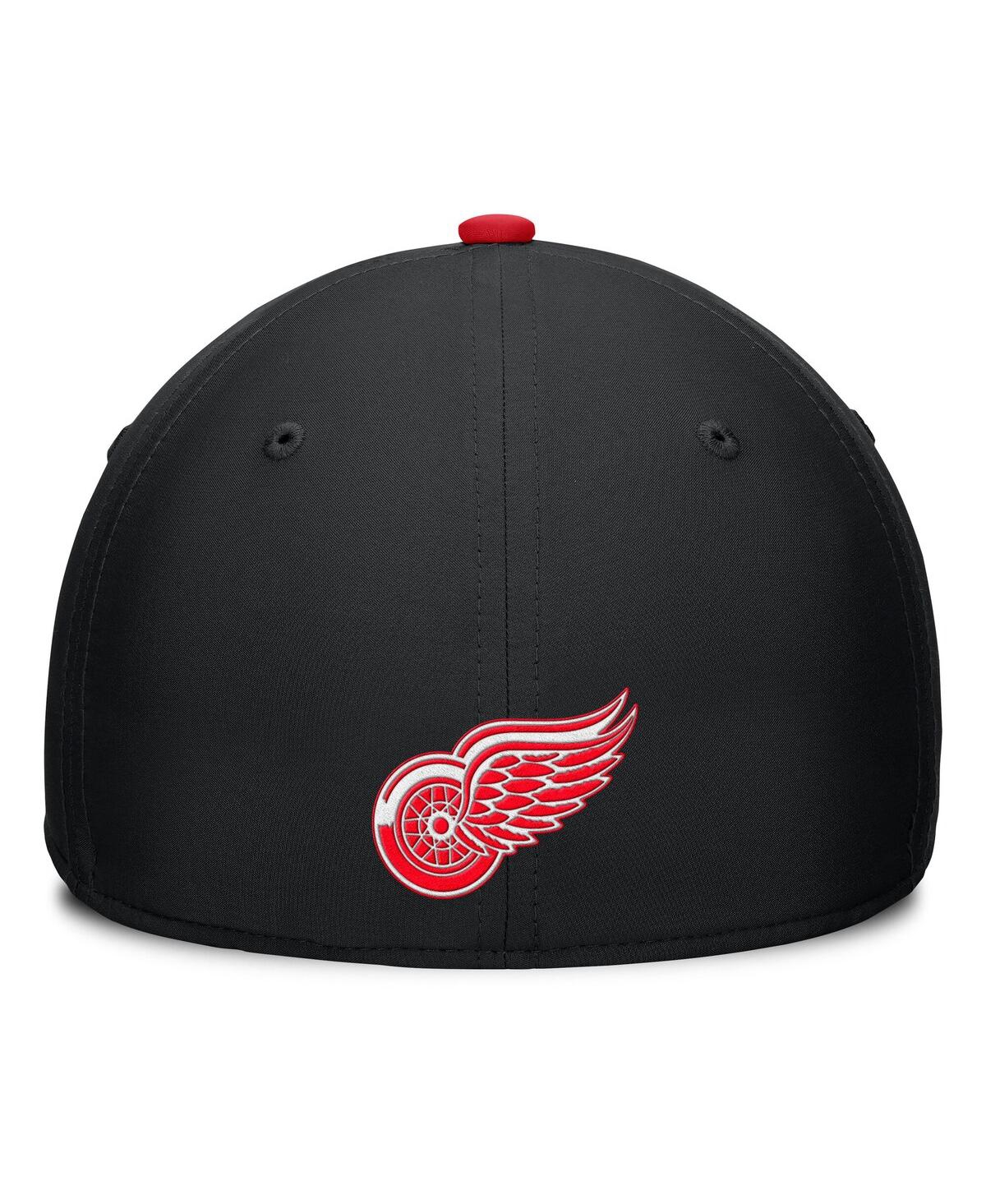 Fanatics Men's Black/red Detroit Red Wings Authentic Pro Rink Team Code Flex Hat In Black,red