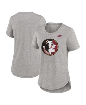 Nike - Women's Heather Gray Florida State Seminoles Legacy Tri-Blend T-Shirt