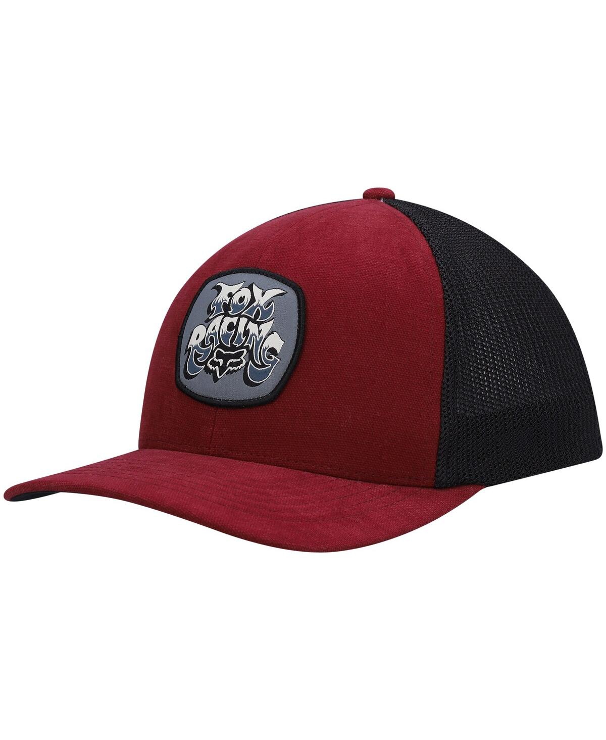 Men's Burgundy/Black Colel Tri-Blend Trucker Flex Hat - Burgundy, Black