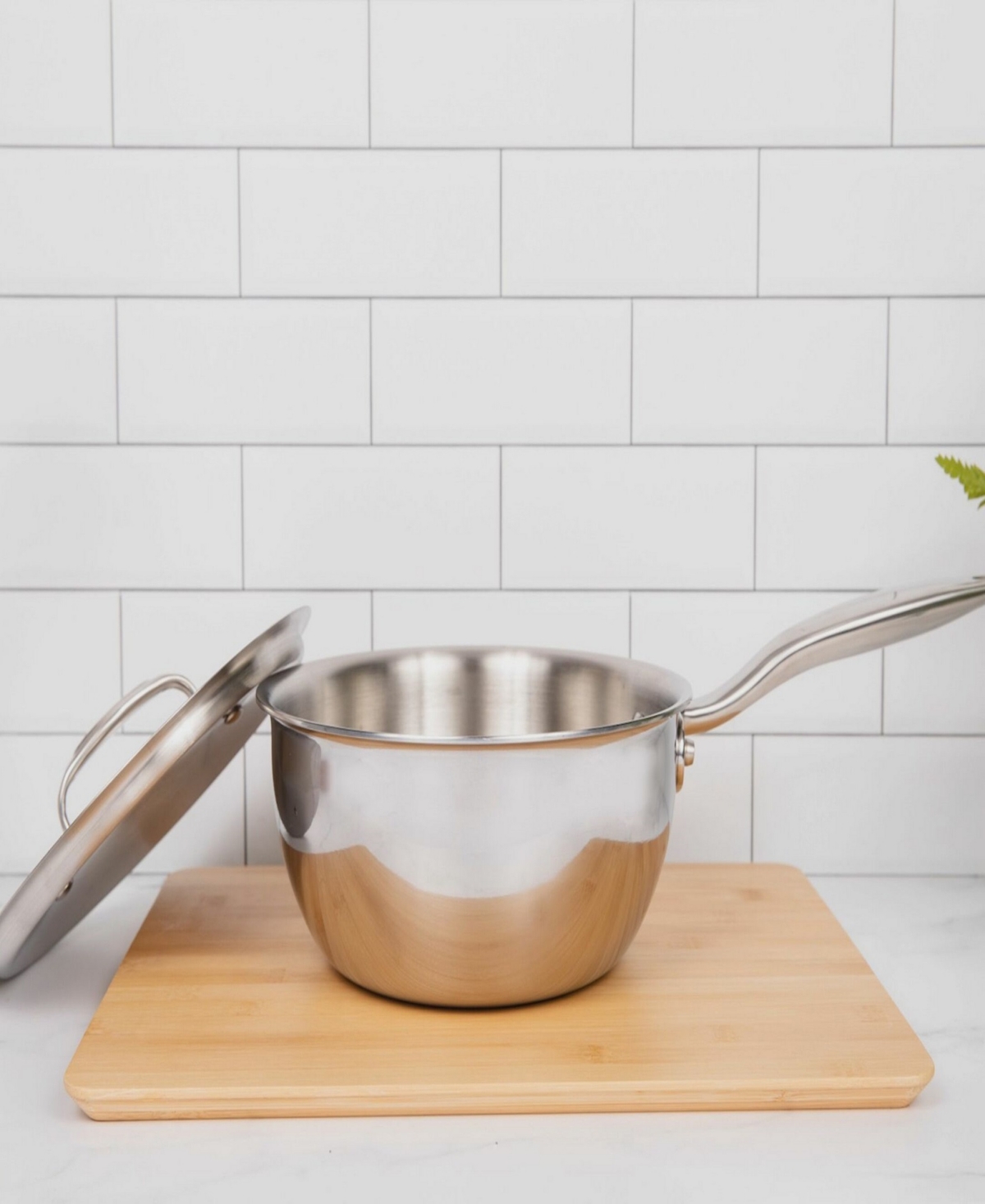 Heritage Steel Titanium Series Fully Cladded 2-quart Saucier With Lid In Stainless Steel