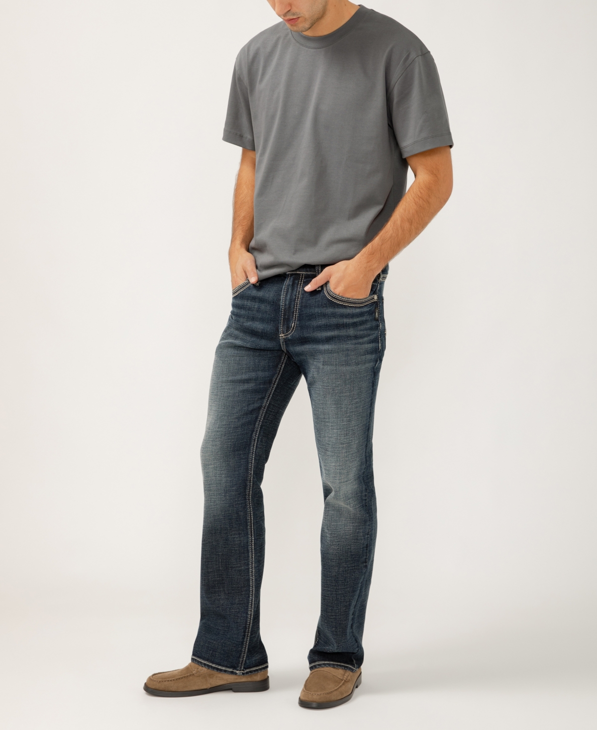 Silver Jeans Co. Jace Slim Bootcut Stretch Jeans In Blue