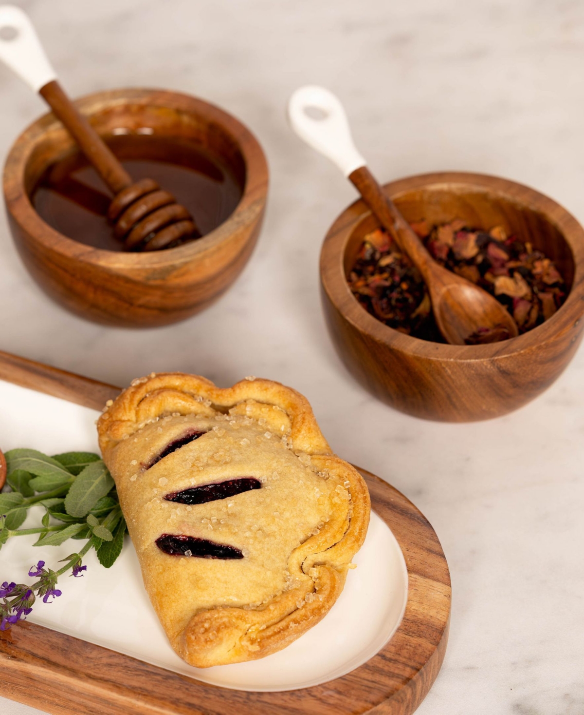 Shop Jeanne Fitz Wood Plus Collection 3 Dipping Bowls With Lids, Spoons And Tray, Set Of 7 In Brown