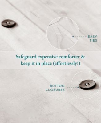 Heavy Slub Natural Beige 3-Piece Duvet Cover Set, Luxury 100% Cotton King Size Comforter Cover with 2 Pillow Shams, Button Closure, Corner Ties by California Design Den