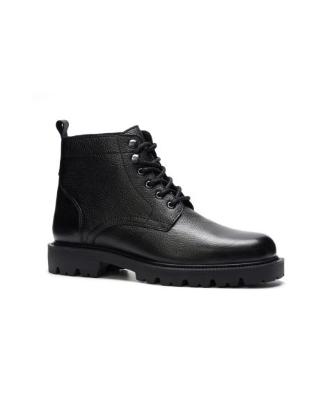 Мужские ботинки A. Veer Robert Leather Lace Up, цвет: Чёрный