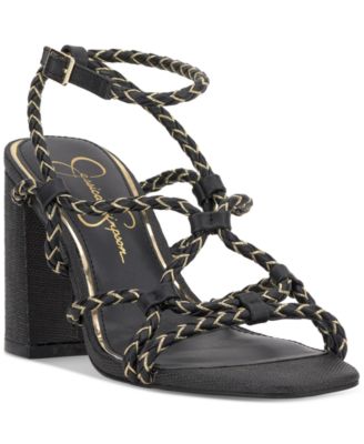 Jessica Simpson ☆ Azimma 編み込みブロックヒールサンダル Jessica Simpson Azimma Braided Detail Strappy Block Heel
