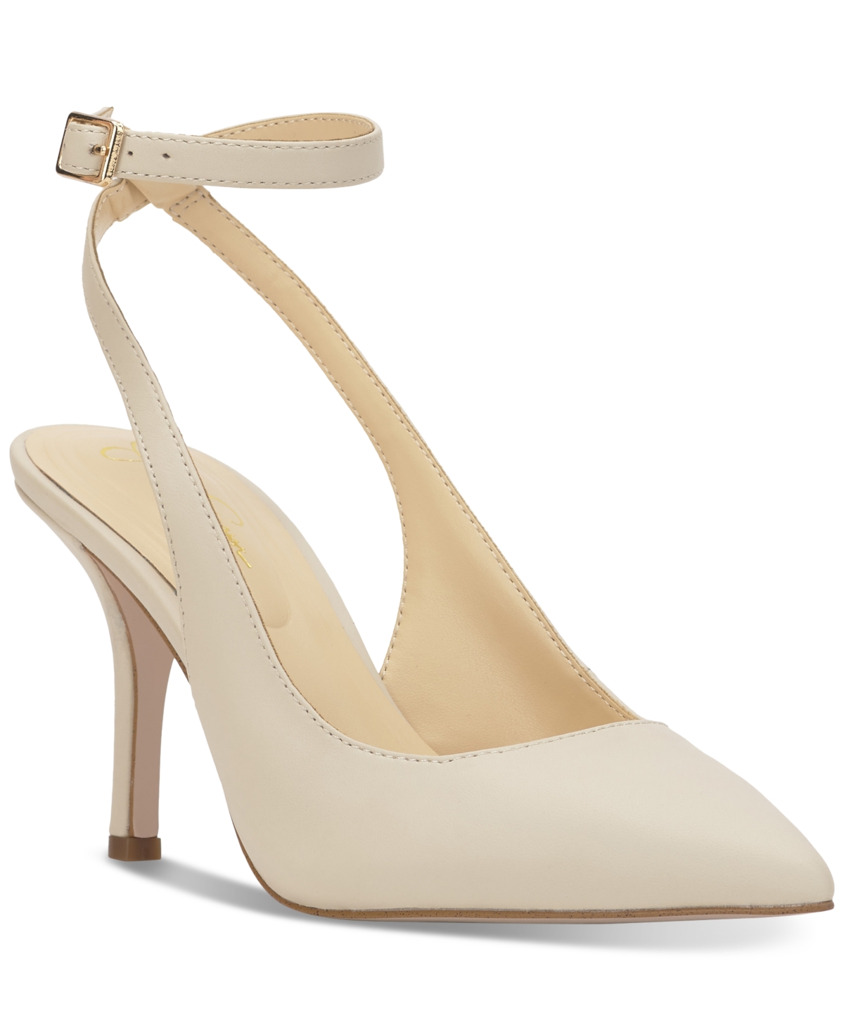 Jessica Simpson Women's Miriale Slingback Ankle-strap Pumps In Soft Ivory