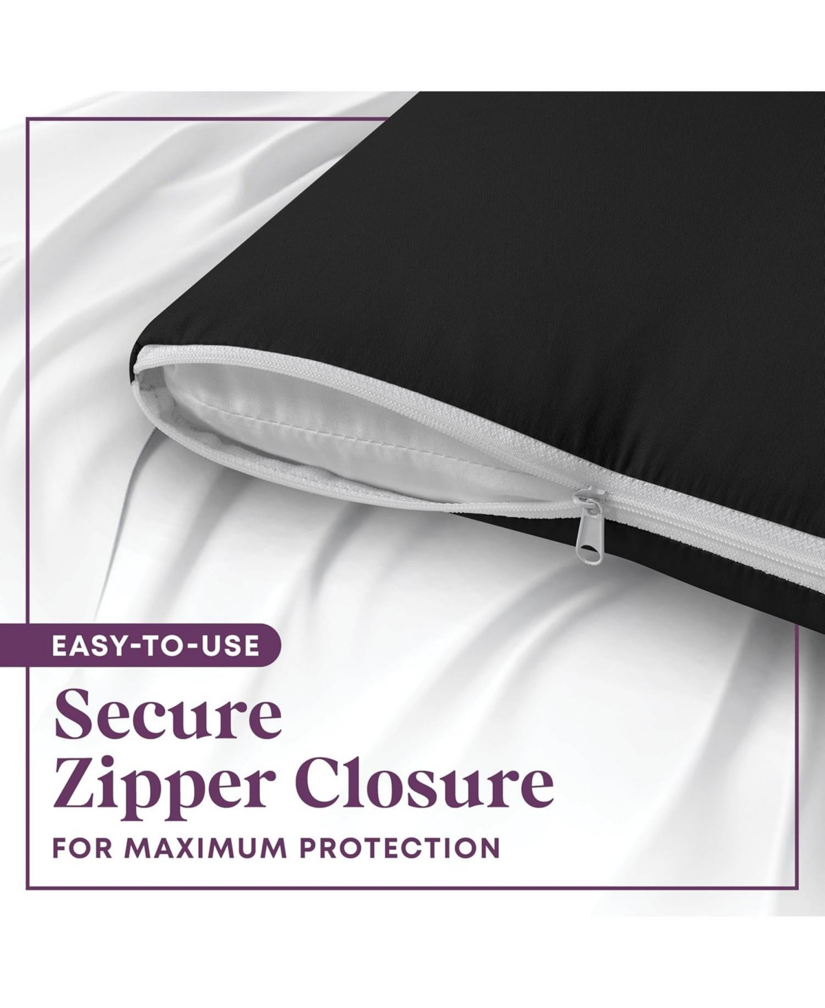 Circles Home 100% Cotton Standard Pillow Protector with Zipper - (4 Pack)