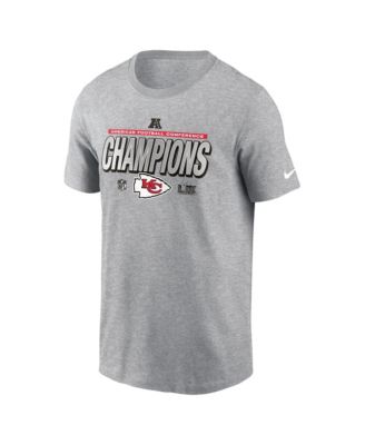 Nike - Men's Heather Charcoal Kansas City Chiefs 2024 AFC Champions Locker Room Trophy Collection T-Shirt