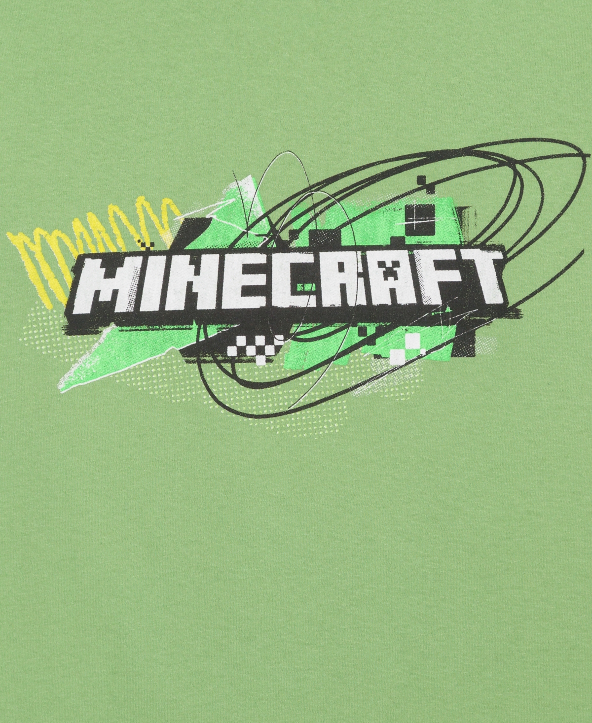Shop Minecraft Little & Big Boys Front Back T-shirt In Green
