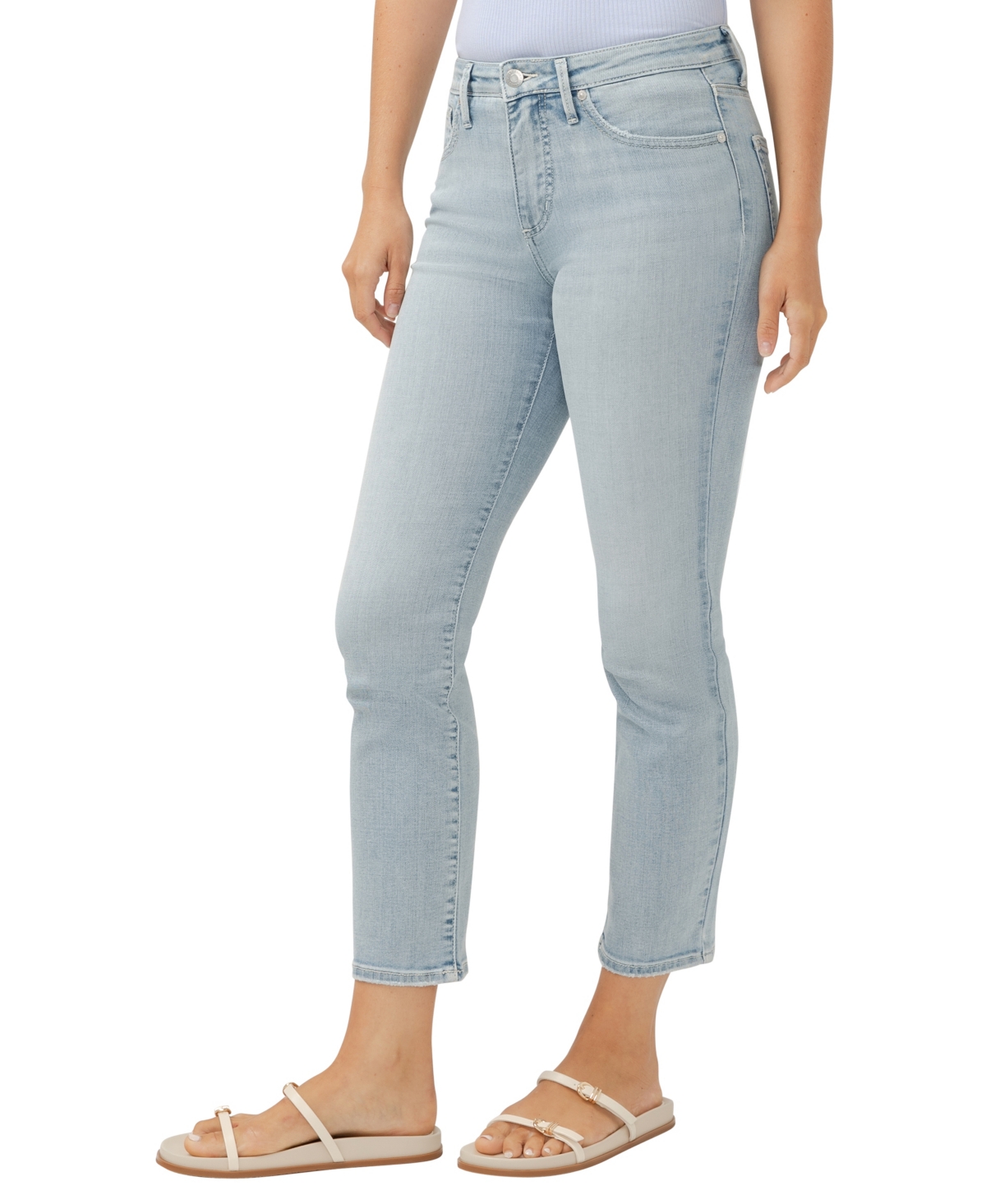 Shop Silver Jeans Co. Women's Isbister High Rise Ankle Straight Leg Luxe Stretch Jeans In Indigo