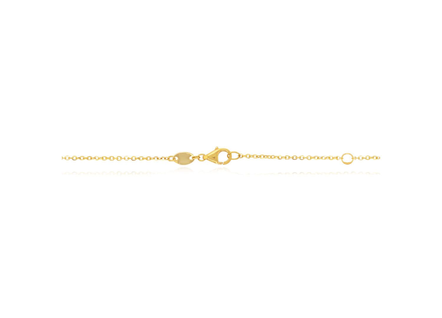 Small Bubblegum Pink Clover Necklace 14K Gold