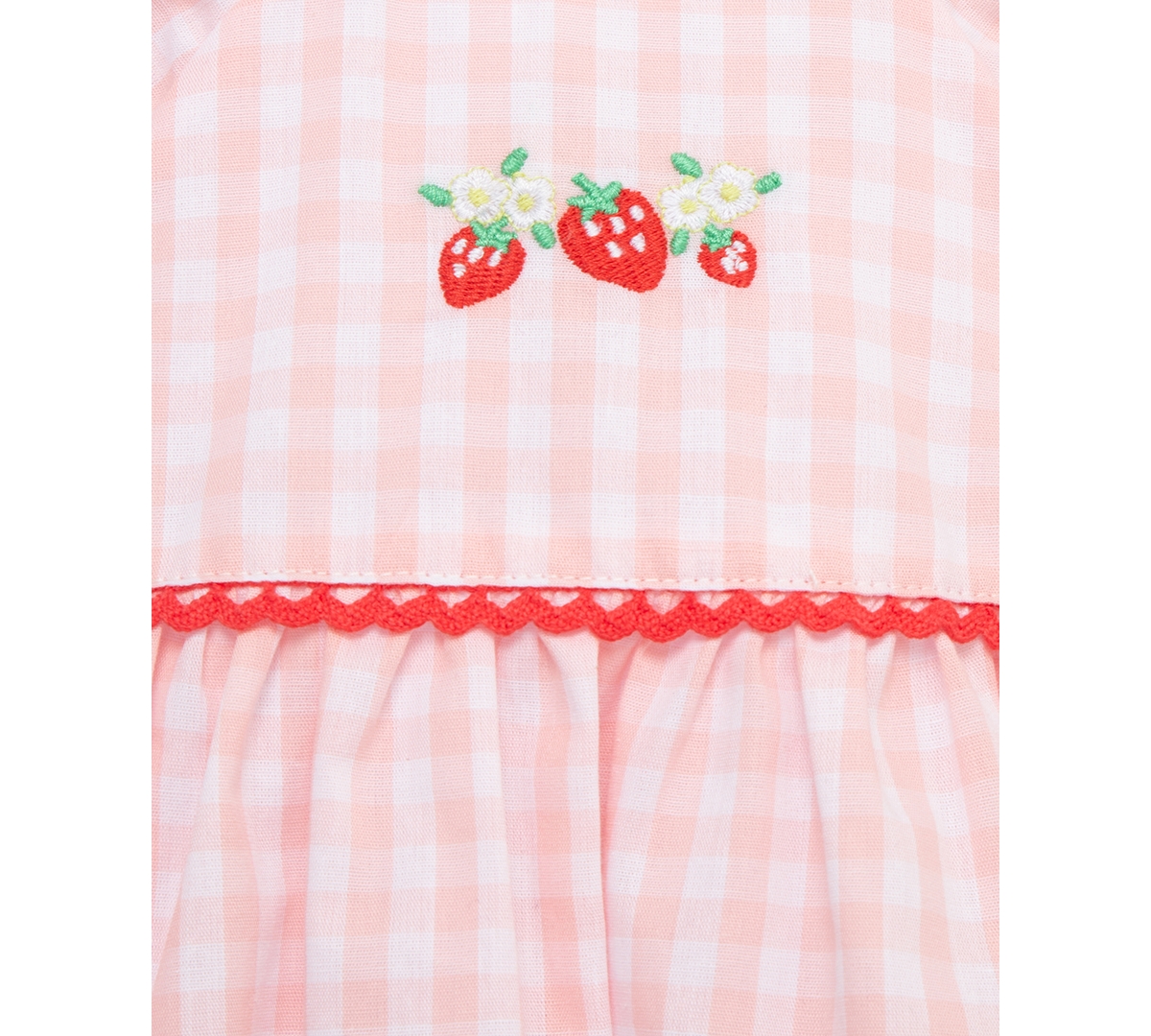 Little Me Baby Girls 3-pc. Strawberry Check Top, Leggings & Headband Set In Pink,red