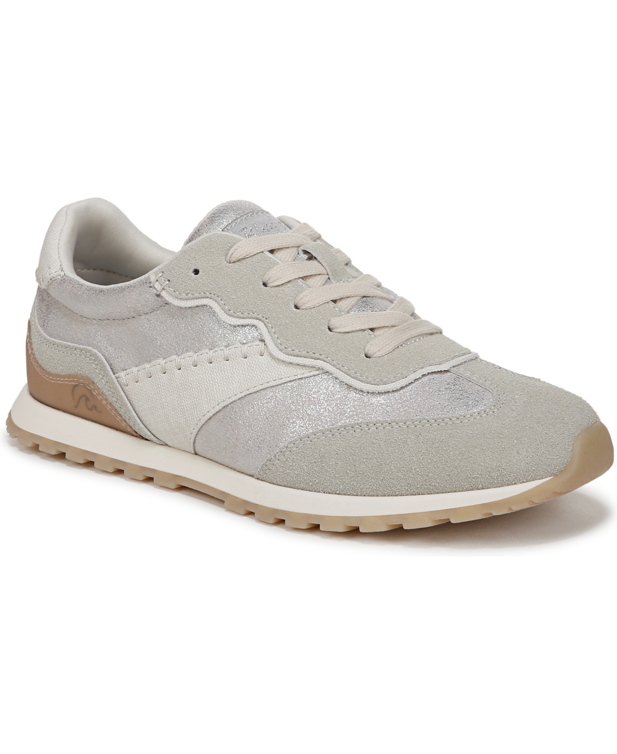 Shop Blowfish Malibu Women's Valley Round Toe Lace Up Sneakers In Silver Faux Leather,fabric