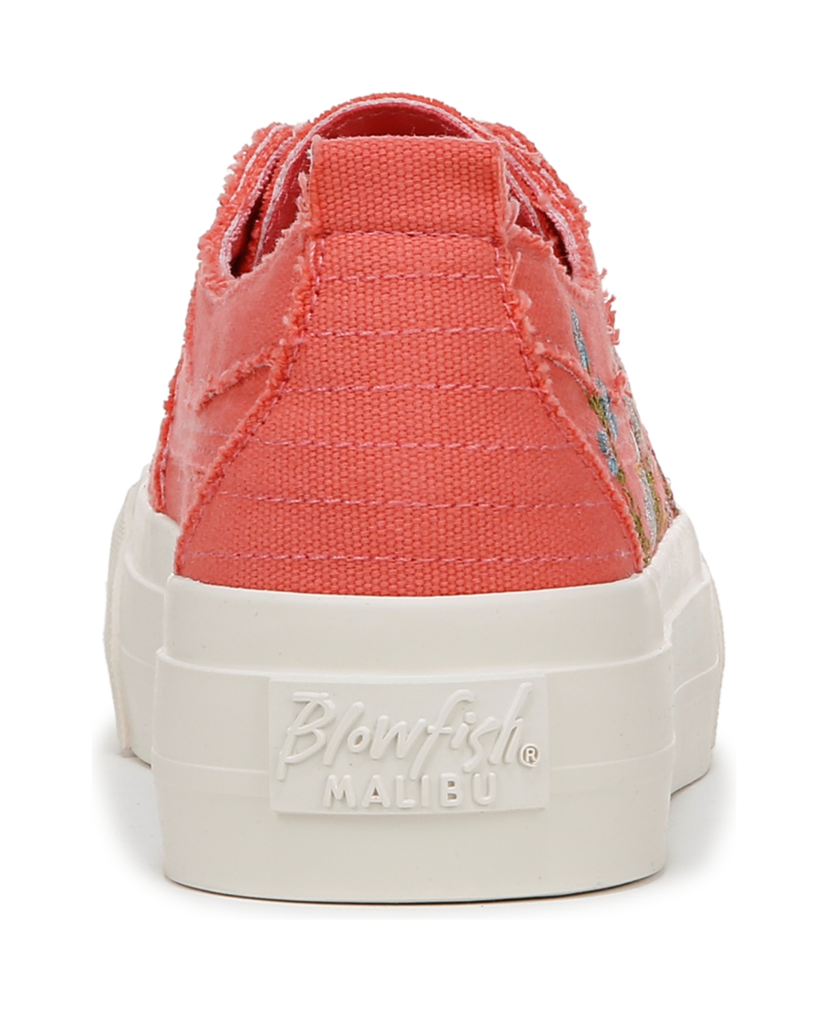 Shop Blowfish Malibu Women's Sadie-sun Embroidered Lace Up Platform Sneakers In Pink Embroidered Canvas