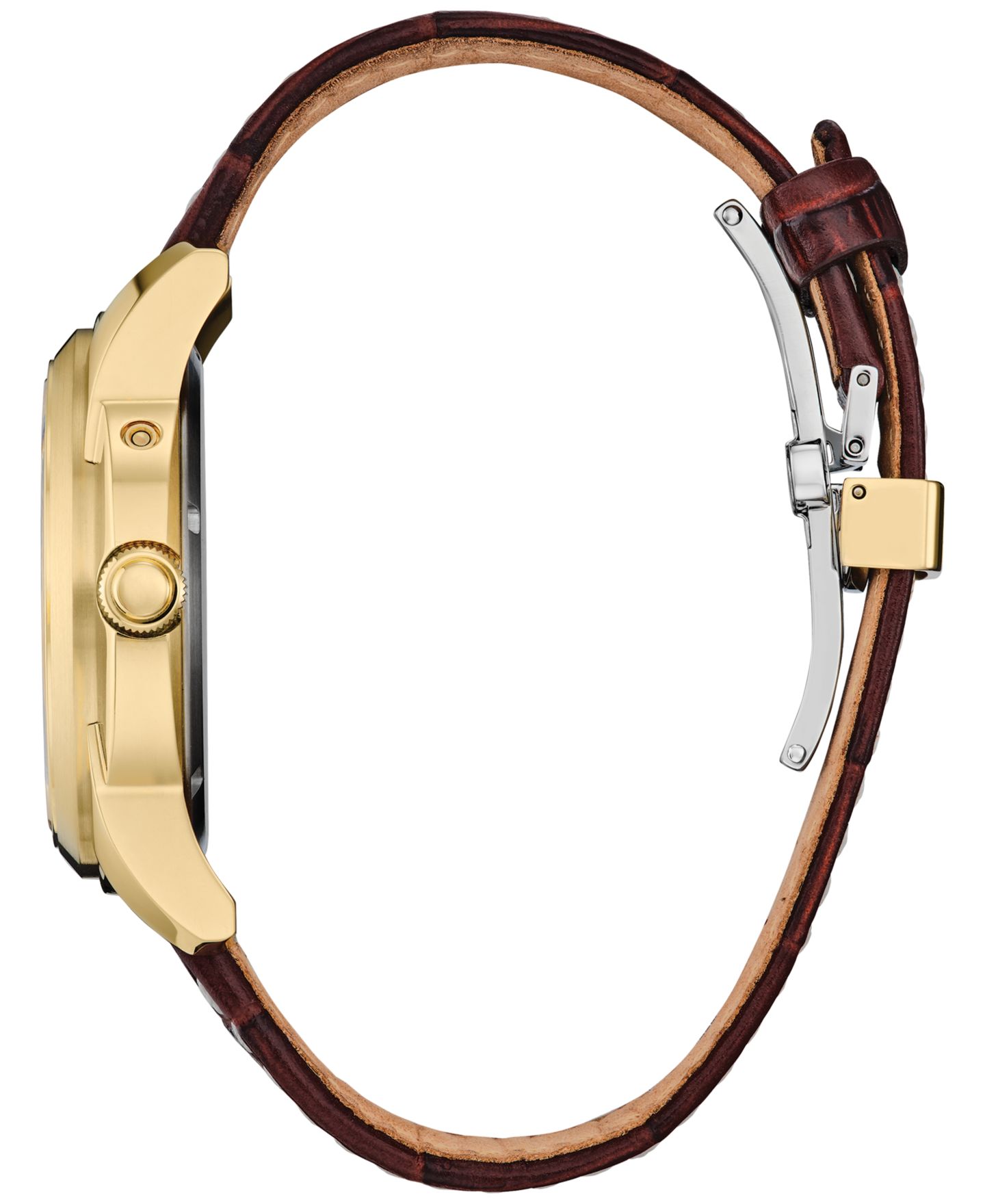 Мужские часы Citizen Classic Calendrier Brown Leather Strap Watch 41.8mm — фото 3