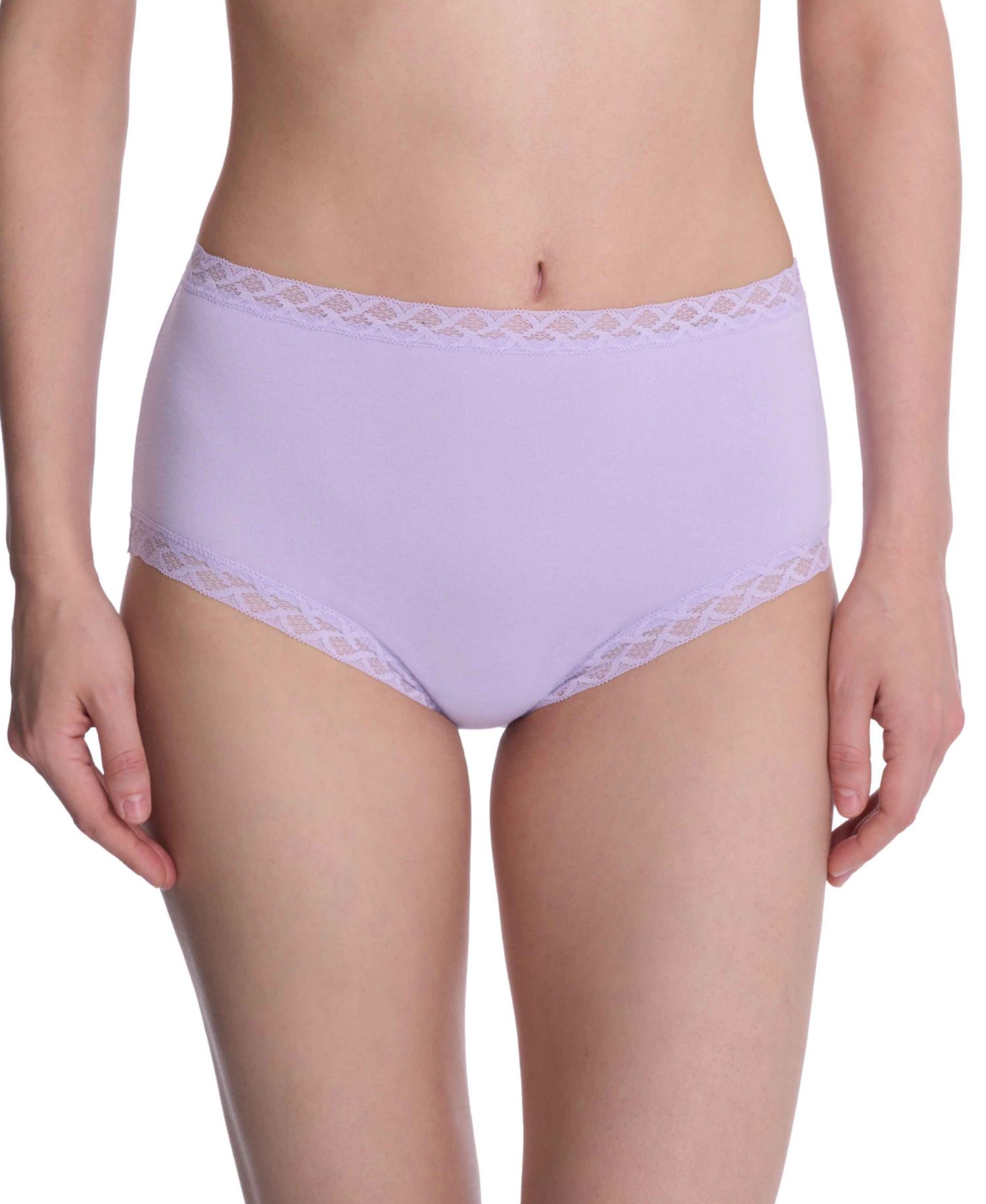 Bliss Lace-Trim High Rise Cotton Brief Underwear 755058