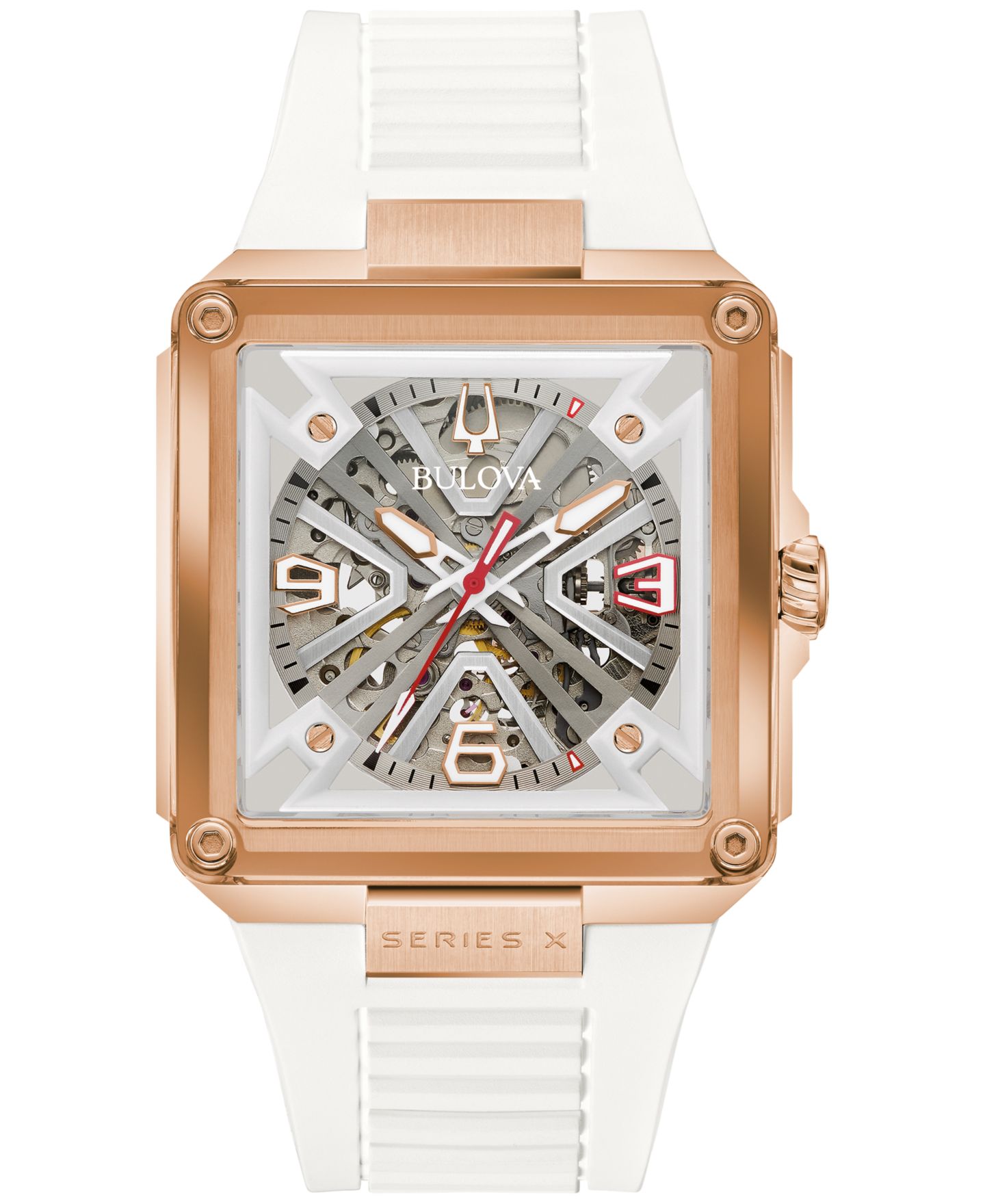 Мужские часы Bulova Limited Edition 150th Anniversary Marc Anthony Series X SE Automatic White Hnbr Rubber Strap Watch 39mm — фото 1