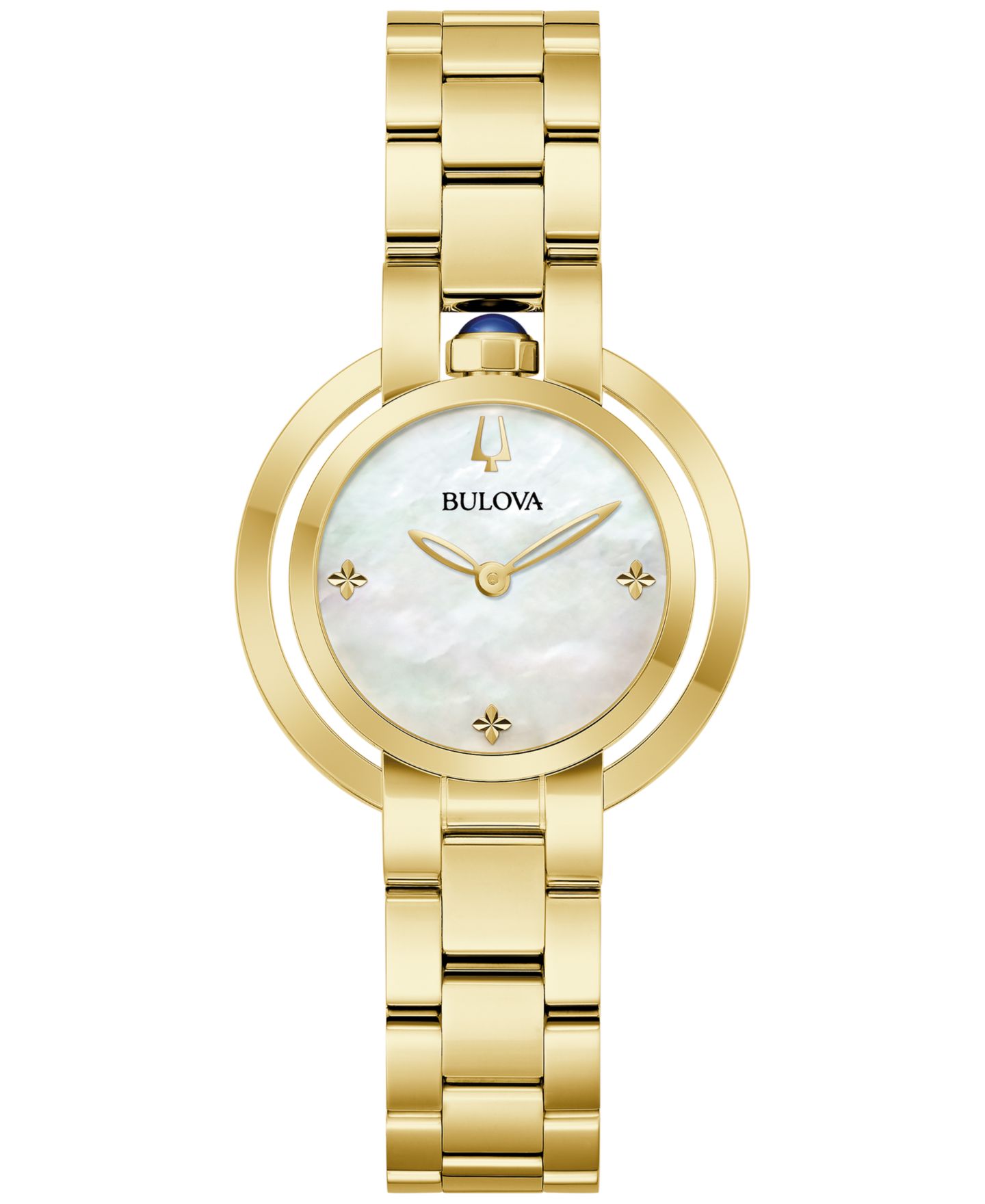 Женские часы Bulova Rubaiyat Gold-Tone Stainless Steel Bracelet Watch 31mm — фото 1