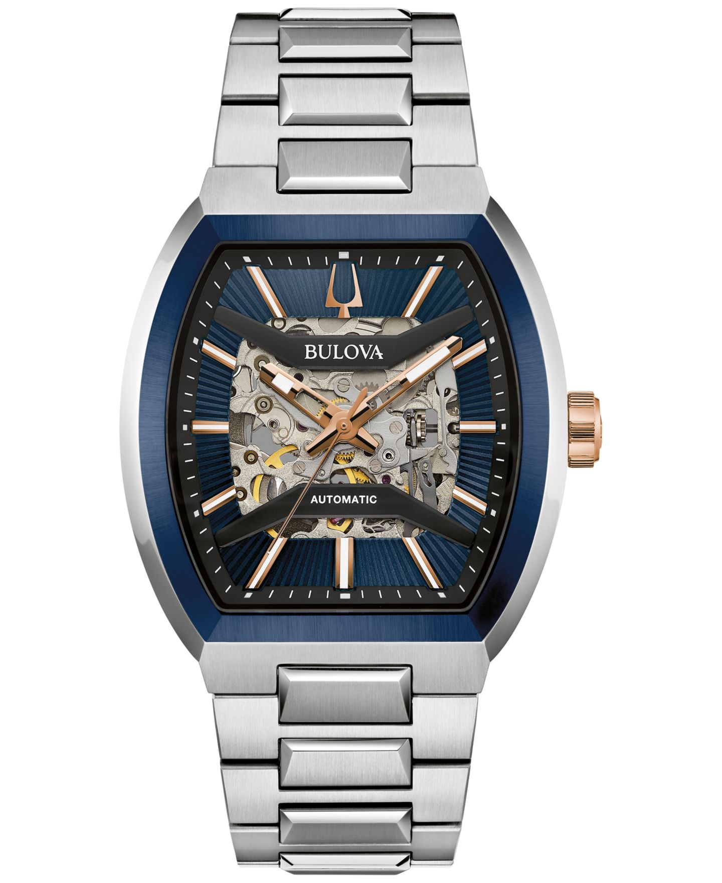 Мужские часы Bulova Maquina Sport Automatic Stainless Steel Bracelet Watch 40mm — фото 1