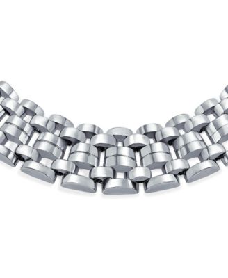 Traditional Jewelry Set Panther Link Chain Collar Necklace Gold Silver Plated 1518 Inch