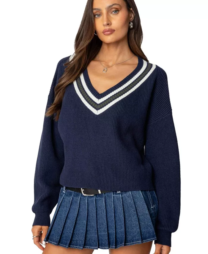 Womens Lauryl V Neck Sweater - thumbnail 6