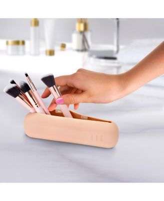 Travel Cosmetic Makeup Brush Holder - Portable & Waterproof Silicone Organizer