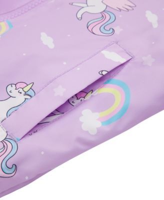 Toddler Girls Fleece Lined Windbreaker Rain Jacket