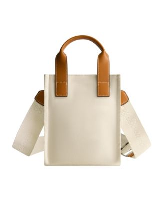 Woven North-South Tote