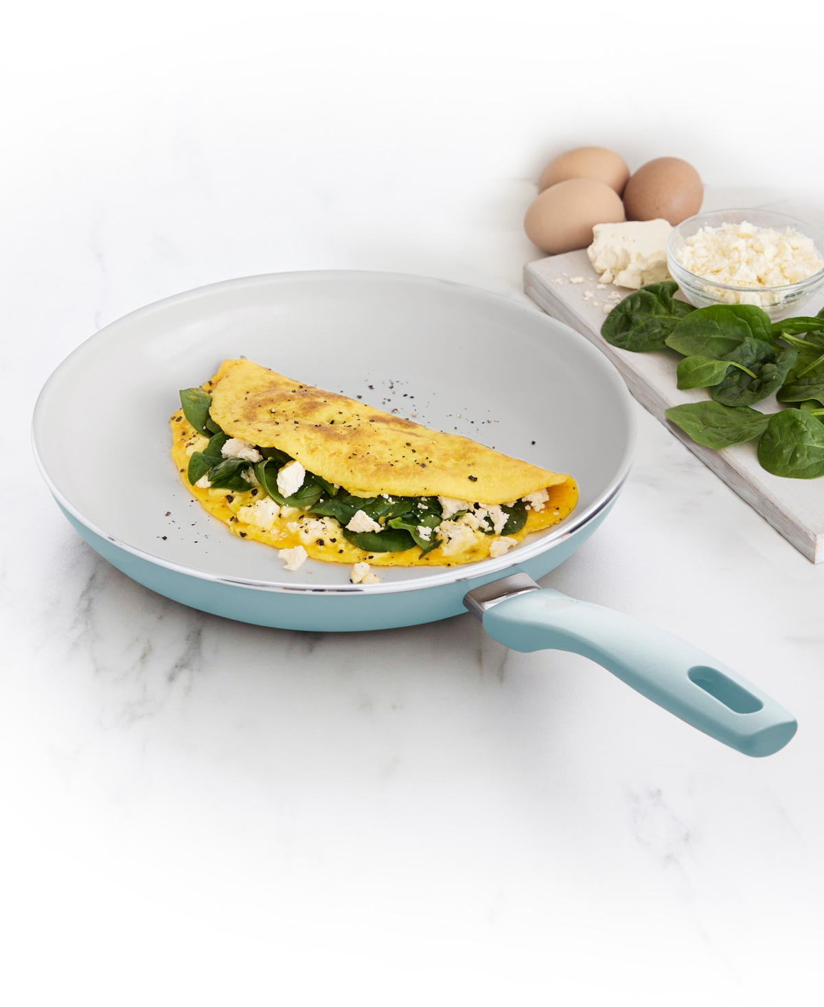 Greenpan Dover Ceramic Nonstick 10" Frypan In Blue Haze