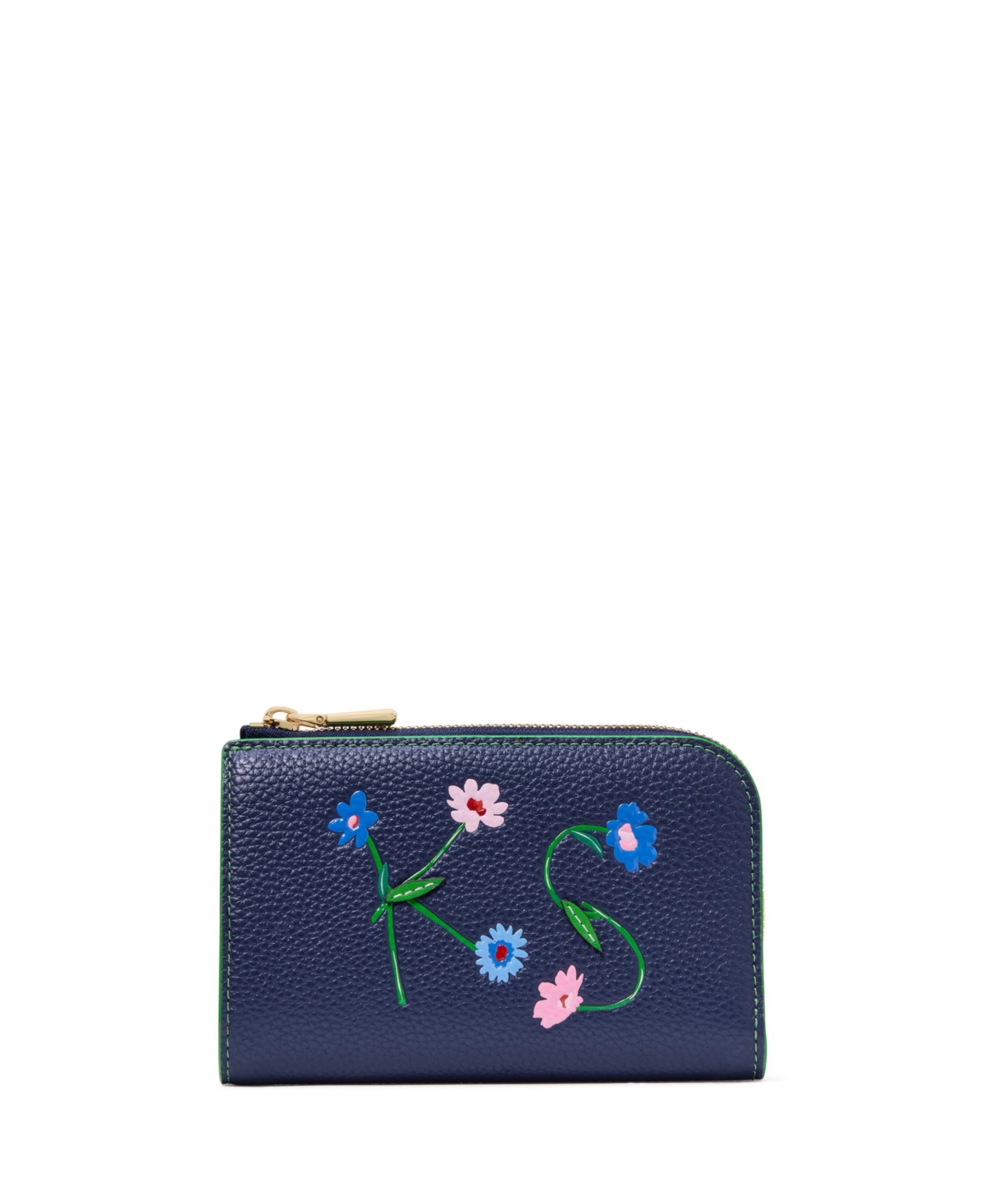 Kate Spade In The Garden Compact Wallet In Parisian Navy Multi