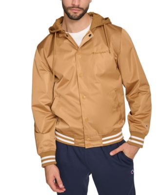 Men's Jersey Hood Varsity Bomber Jacket