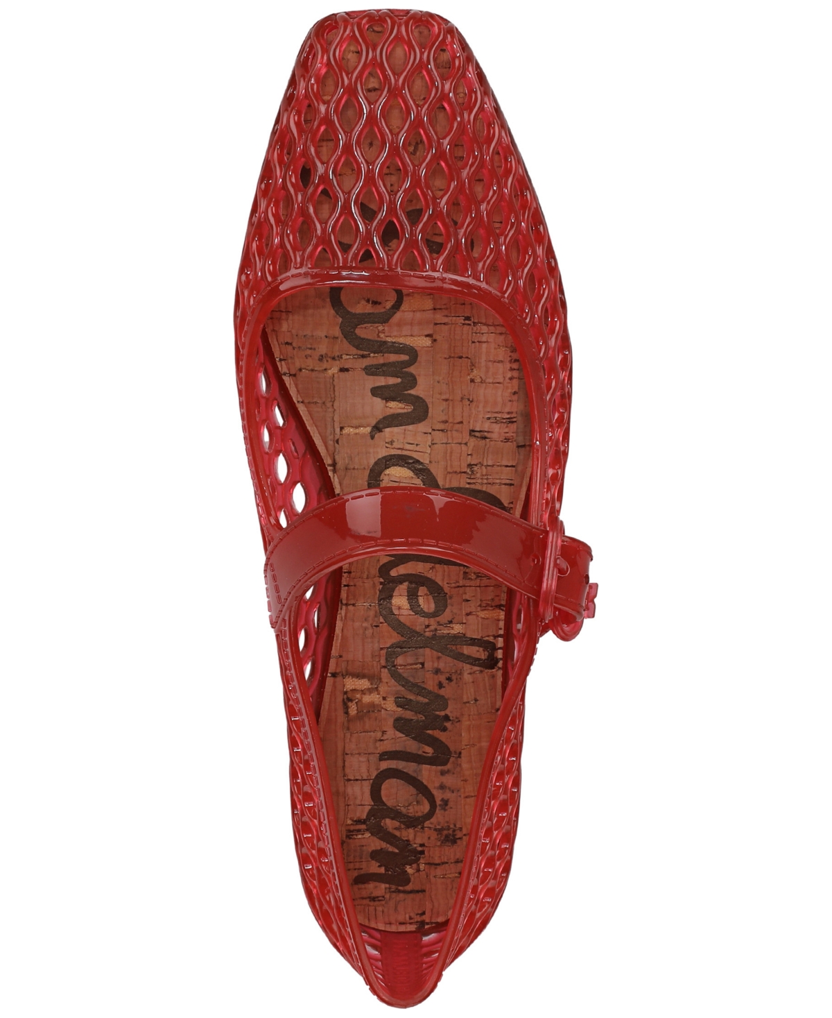 Shop Sam Edelman Women's Michaela Jelly Mary Jane Flats In Red