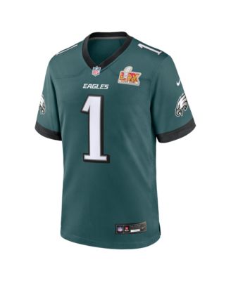 Nike - Men's Jalen Hurts Green Philadelphia Eagles Super Bowl LIX Patch Game Jersey