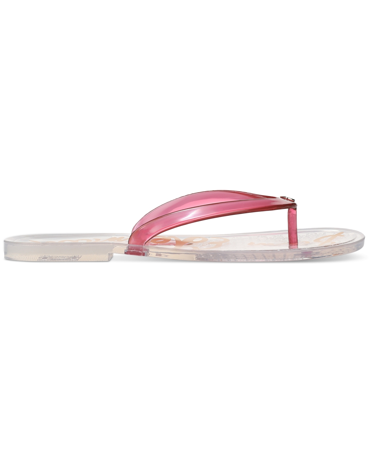 Shop Sam Edelman Women's Dean Jelly Thong Flat Sandals In Clear Pink Jelly