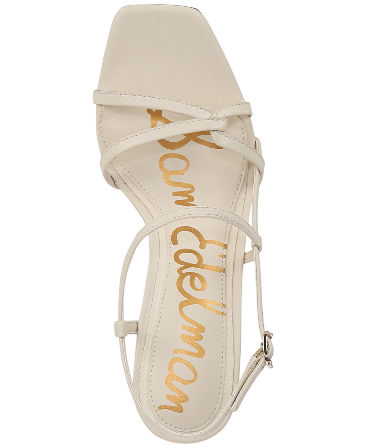 Sam Edelman Emmie Strappy Heel Sandal Modern Ivory Leather In Modern Ivory Leather