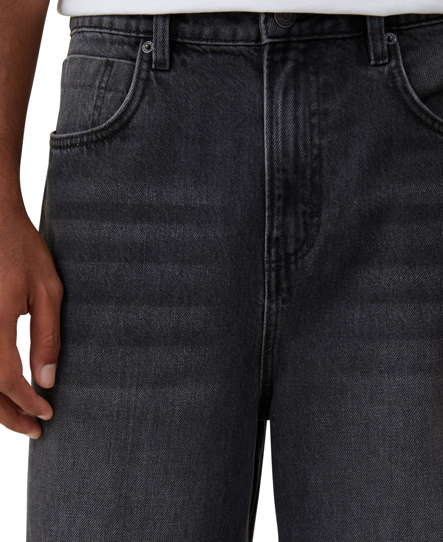 Мужские джинсы COTTON ON Super Baggy Jean, цвет: Чёрный, вариант 1 — фото 6