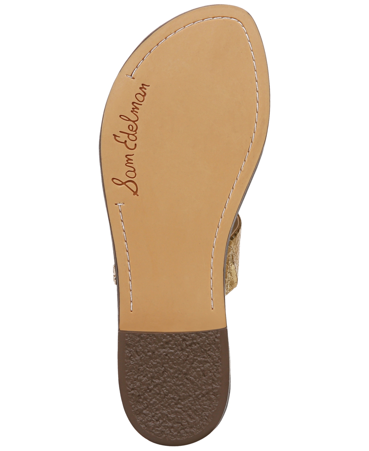 Sam Edelman Gala Double Strap Slide Sandal Gold Faux Leather In Gold Faux Leather