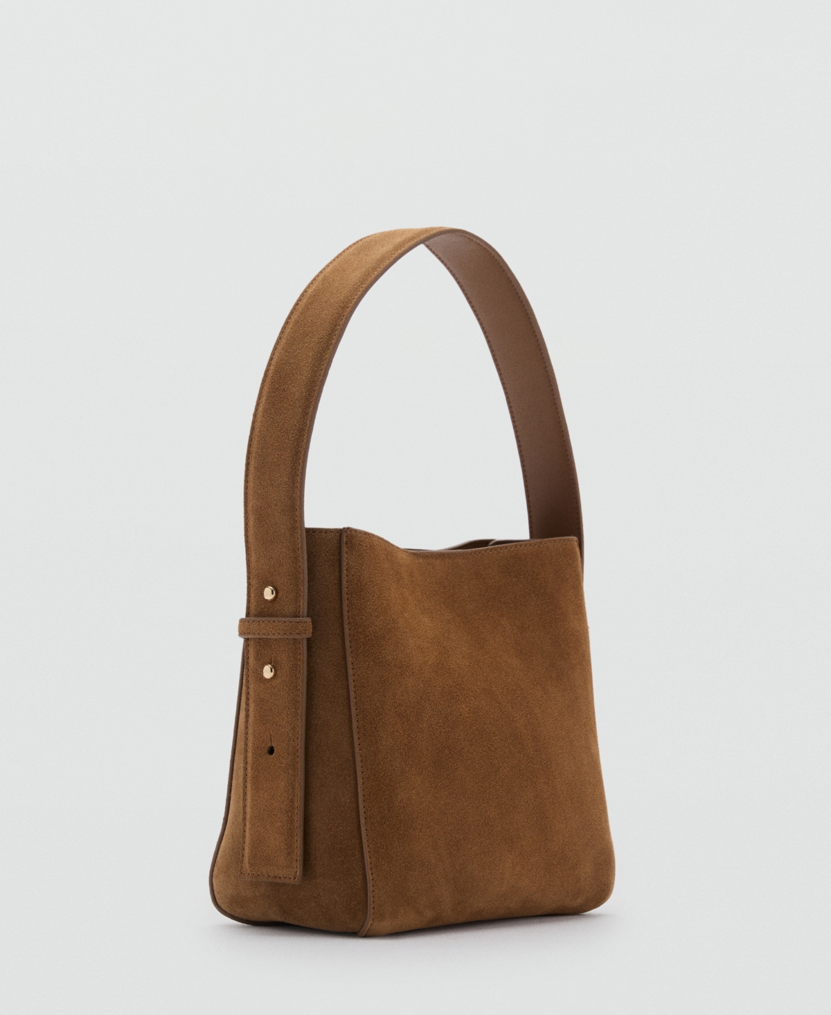 Mango Women's Suede Mini Shopper Bag In Leather