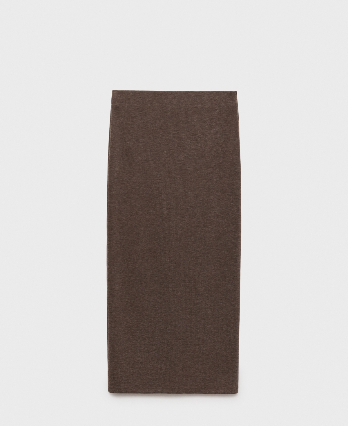 Mango Women's Slit Knitted Midi Skirt In Brown