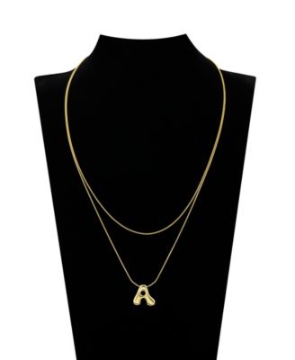 x moda Sport Silver Tone Water Resistant Initial Layered Necklace