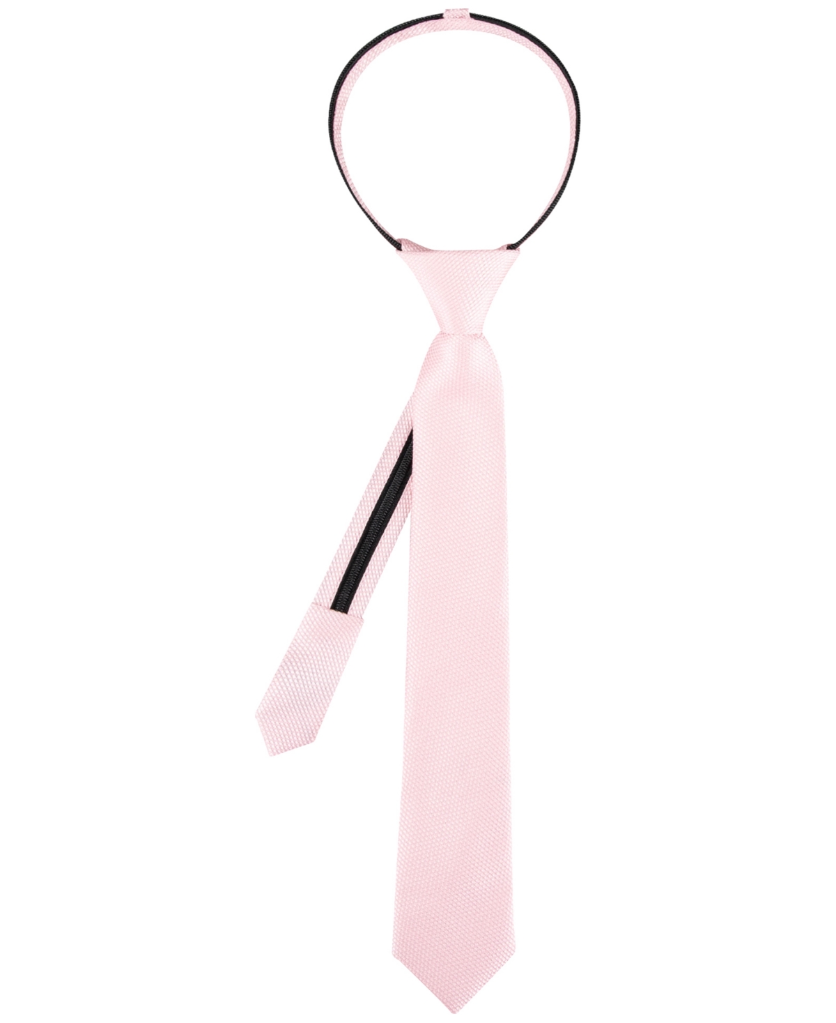 Tommy Hilfiger Kids' Boys Textured Solid Pre-tied Zipper Tie In Pink