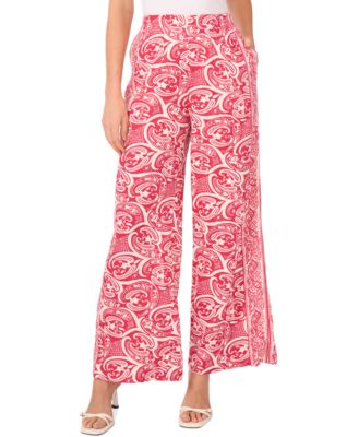 1.STATE - Women's Printed Wide-Leg Pull-On Pants