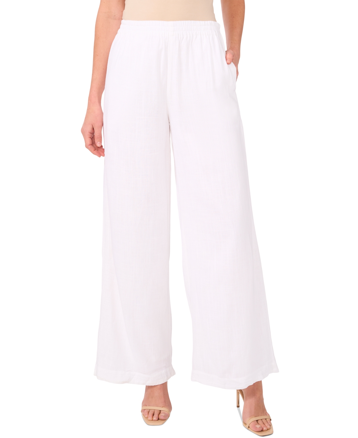 Women's Wide-Leg Pull-On Pants - Ultra White