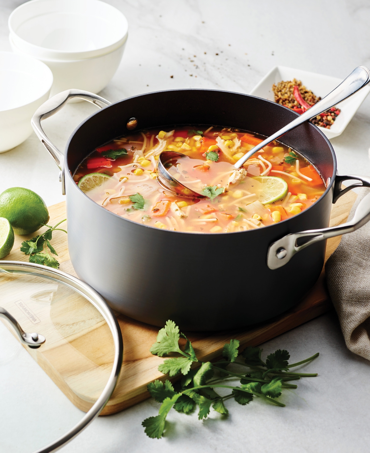 Tramontina Hard-anodized Aluminum 5-qt Covered Dutch Oven In Charcoal