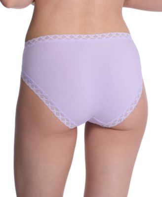 Bliss Lace-Trim Cotton French-Cut Brief Underwear 152058