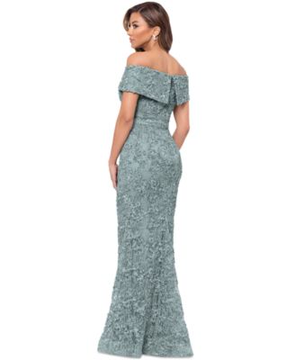 Off-The-Shoulder Lace Gown